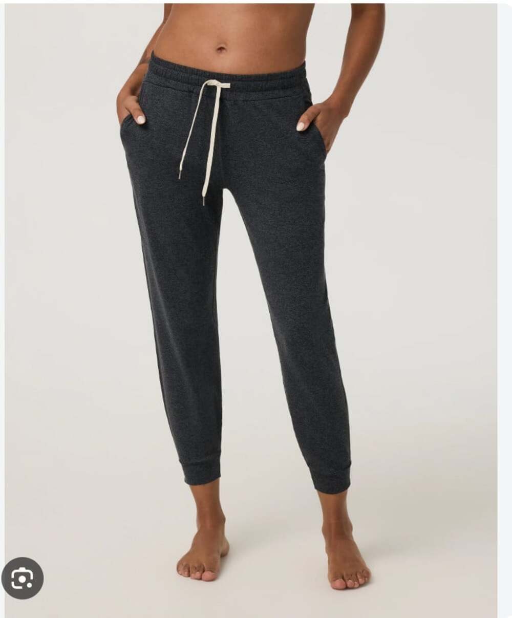 Vuori Jogger Pants Womens Large Gray Knit Elastic Waist Lounge Athletic